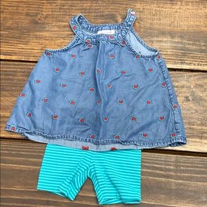 Cat & Jack Watermelon short set